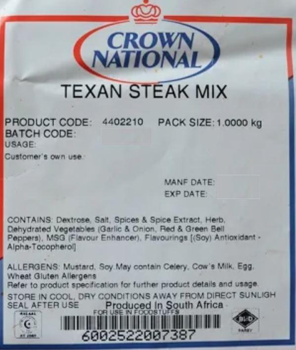 Crown National - Texan Steak Mix