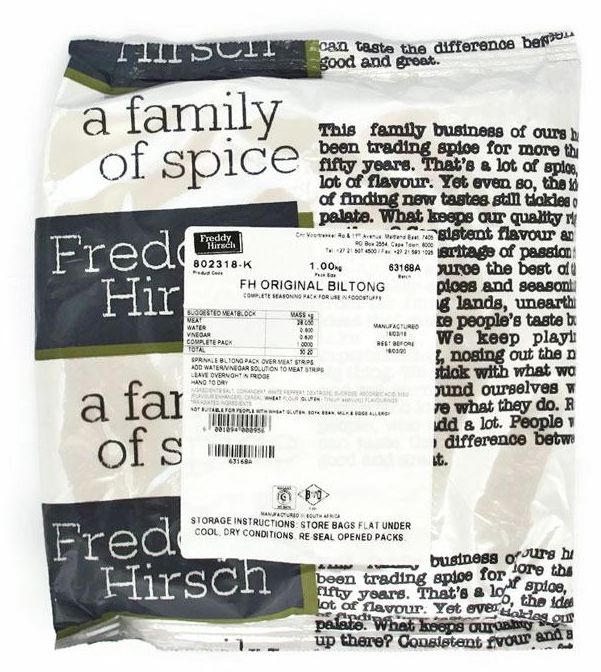 Freddy Hirsch - Spice Mix Seasoning - Original Biltong
